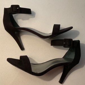 Style & Co Highlight black suede ankle strap sandals